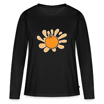 orange - T-shirt manches longues Premium bio Femme - noir - Devant - Julia (174cm)