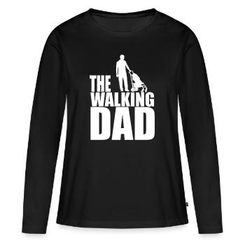 The Walking Dad - T-shirt manches longues Premium bio Femme - noir - Devant - Julia (174cm)