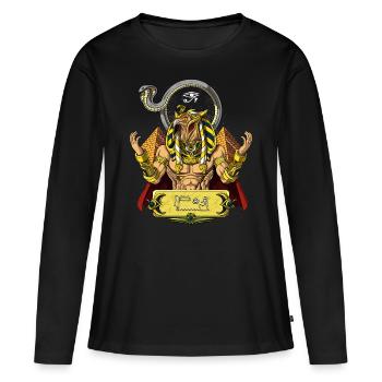 Dieu égyptien Ra Mythologie de l'ancienne divinité solaire - T-shirt manches longues Premium bio Femme - noir - Devant - Julia (174cm)