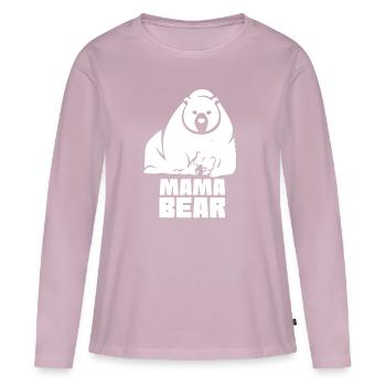 Mama Bear - Frauen Premium Bio Langarmshirt - Altrosa - Vorne - Julia (174cm)