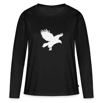 Aigle aigle - T-shirt manches longues Premium bio Femme - noir - Devant - Julia (174cm)