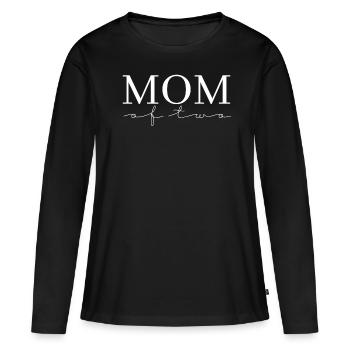 Gémeaux Maman de jumeaux Maman de deux - T-shirt manches longues Premium bio Femme - noir - Devant - Julia (174cm)
