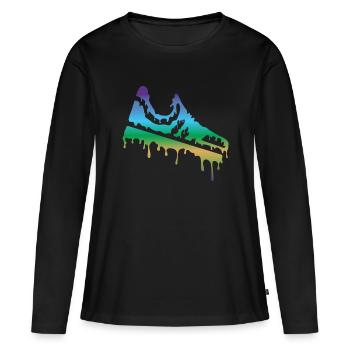 Chaussure - T-shirt manches longues Premium bio Femme - noir - Devant - Julia (174cm)