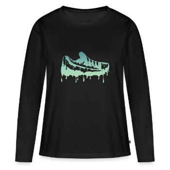 Chaussures colorées - T-shirt manches longues Premium bio Femme - noir - Devant - Julia (174cm)