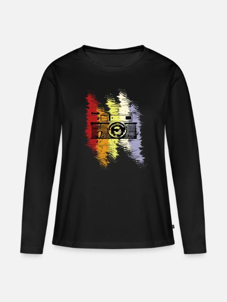 Fotograf - Frauen Premium Bio Langarmshirt - Schwarz