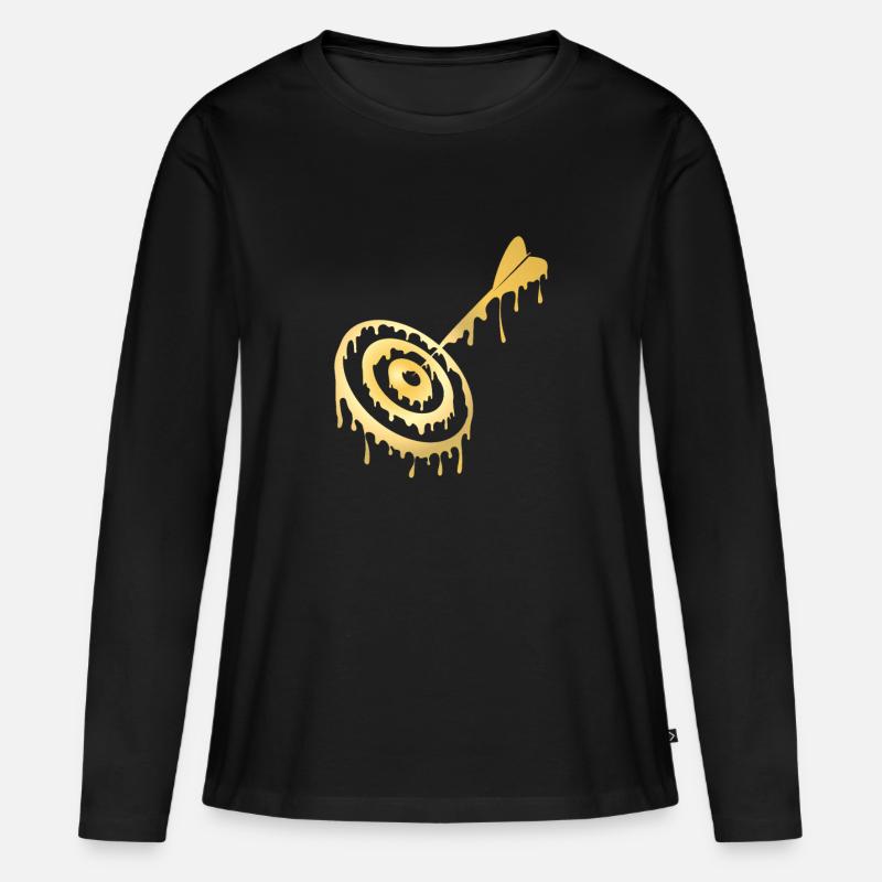 Darts Darten - Frauen Premium Bio Langarmshirt - Schwarz