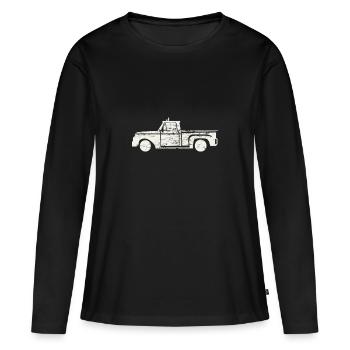 Pick-up - T-shirt manches longues Premium bio Femme - noir - Devant - Julia (174cm)