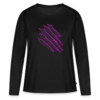Scratch Monster Scratch Bear's Paw - T-shirt manches longues Premium bio Femme - noir - Devant - Julia (174cm)