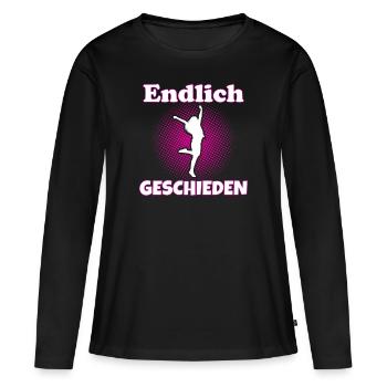 Endlich Geschieden Trennung Scheidung Single - Frauen Premium Bio Langarmshirt - Schwarz - Vorne - Julia (174cm)