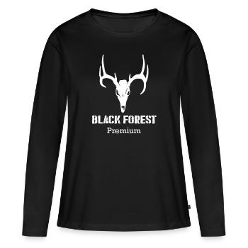 Black Forest Premium - Frauen Premium Bio Langarmshirt - Schwarz - Vorne - Julia (174cm)