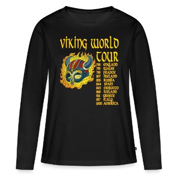 Viking World Tour Vikings Walhalla Odin - T-shirt manches longues Premium bio Femme - noir - Devant - Julia (174cm)