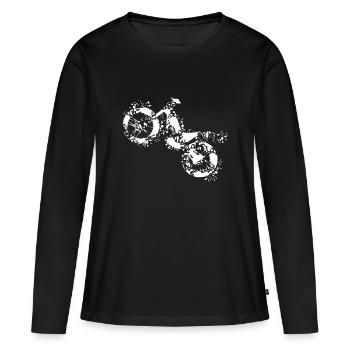 Essai cool - T-shirt manches longues Premium bio Femme - noir - Devant - Julia (174cm)