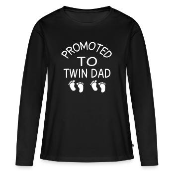 Twin Dad - T-shirt manches longues Premium bio Femme - noir - Devant - Julia (174cm)