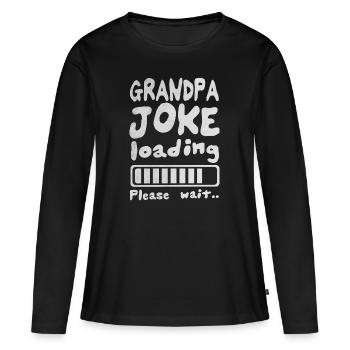 Grandpa joke - Frauen Premium Bio Langarmshirt - Schwarz - Vorne - Julia (174cm)