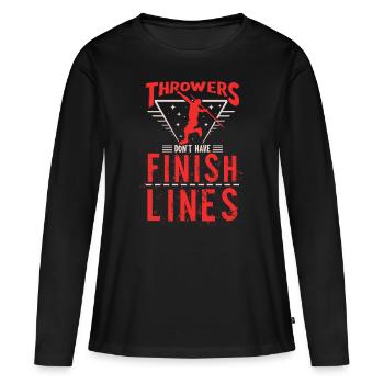 javelin - T-shirt manches longues Premium bio Femme - noir - Devant - Julia (174cm)