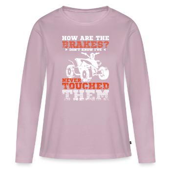 Brakes Quad Atv - T-shirt manches longues Premium bio Femme - rose poudré - Devant - Julia (174cm)