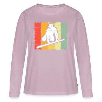 Estrichleger Beruf Bodenleger Bauarbeiter Estrich - Frauen Premium Bio Langarmshirt - Altrosa - Vorne - Julia (174cm)