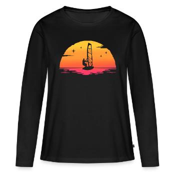 sunrise windsurf windsurfing - T-shirt manches longues Premium bio Femme - noir - Devant - Julia (174cm)