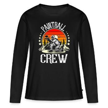 Équipe d’équipe de paintball - T-shirt manches longues Premium bio Femme - noir - Devant - Julia (174cm)