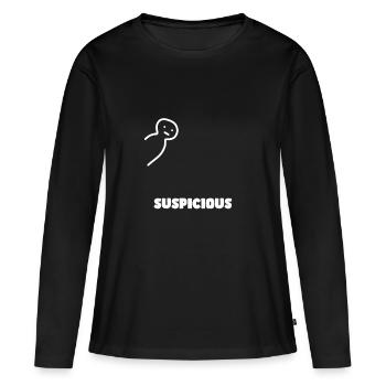 Suspect - T-shirt manches longues Premium bio Femme - noir - Devant - Julia (174cm)