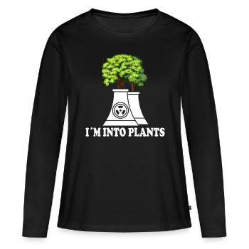 Ingénieurs nucléaires - Ingénieur nucléaire - T-shirt manches longues Premium bio Femme - noir - Devant - Julia (174cm)