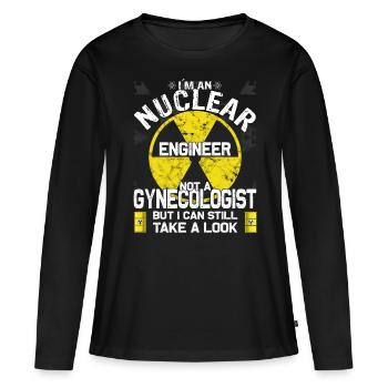 Nuclear Power - Proud Nuclear Engineer - Women's Premium Organic Long Sleeve Shirt - black - Front - Julia (174cm)