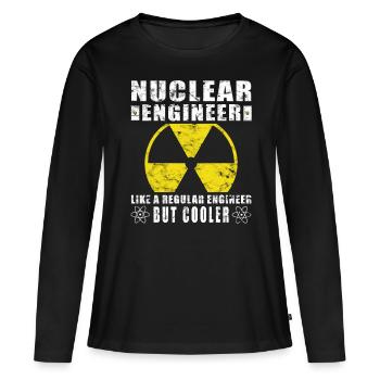 Nuclear Power - Proud Nuclear Engineer - Women's Premium Organic Long Sleeve Shirt - black - Front - Julia (174cm)
