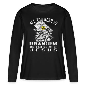 Nuclear Power - Proud Nuclear Engineer - Women's Premium Organic Long Sleeve Shirt - black - Front - Julia (174cm)
