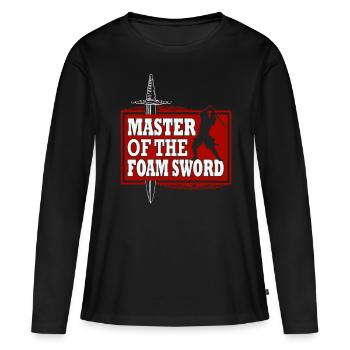 Drôle de GN Épée Combat RPG - T-shirt manches longues Premium bio Femme - noir - Devant - Julia (174cm)