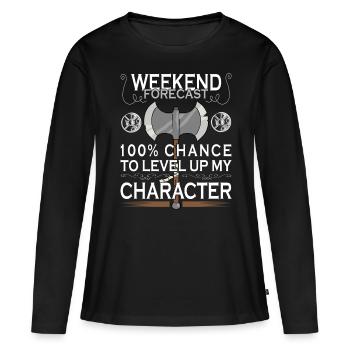 Jeu de rôle de combat à l’épée Larp amusant - T-shirt manches longues Premium bio Femme - noir - Devant - Julia (174cm)