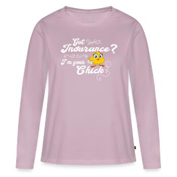 Funny Insurance Sales Representative - Women's Premium Organic Long Sleeve Shirt - dusky pink - Front - Julia (174cm)