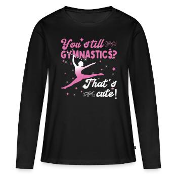 Gymnastics Dance Baton Twirler Pole Gymnastics - Women's Premium Organic Long Sleeve Shirt - black - Front - Julia (174cm)