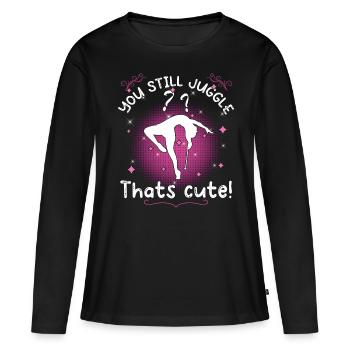 Gymnastics Dance Baton Twirler Pole Gymnastics - Women's Premium Organic Long Sleeve Shirt - black - Front - Julia (174cm)