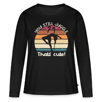 Acrobatics Dance Baton Twirler Pole Gymnastics - Women's Premium Organic Long Sleeve Shirt - black - Front - Julia (174cm)