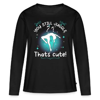 Gymnastics Dance Baton Twirler Pole Gymnastics - Women's Premium Organic Long Sleeve Shirt - black - Front - Julia (174cm)