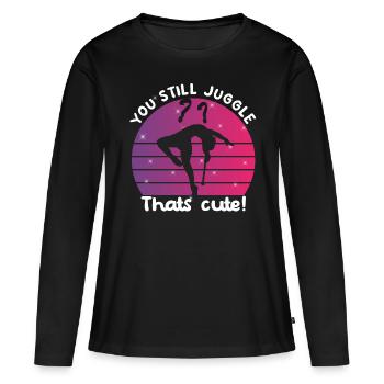 Acrobatics Dance Baton Twirler Pole Gymnastics - Women's Premium Organic Long Sleeve Shirt - black - Front - Julia (174cm)