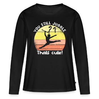 Acrobatics Dance Baton Twirler Pole Gymnastics - Women's Premium Organic Long Sleeve Shirt - black - Front - Julia (174cm)
