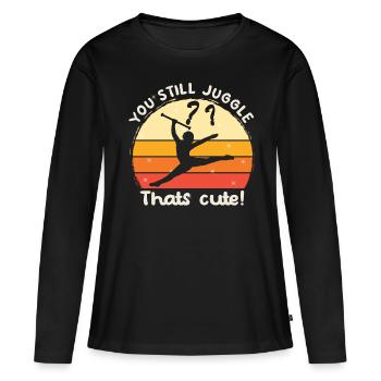 Acrobatics Dance Baton Twirler Pole Gymnastics - Women's Premium Organic Long Sleeve Shirt - black - Front - Julia (174cm)
