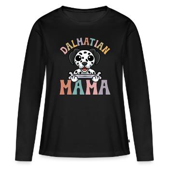 Dalmatian Mama - Frauen Premium Bio Langarmshirt - Schwarz - Vorne - Julia (174cm)