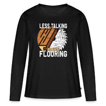 Flooring carpet installers - Women's Premium Organic Long Sleeve Shirt - black - Front - Julia (174cm)