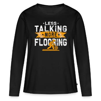 Flooring carpet installers - Women's Premium Organic Long Sleeve Shirt - black - Front - Julia (174cm)