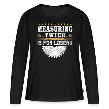 Flooring carpet installers - Women's Premium Organic Long Sleeve Shirt - black - Front - Julia (174cm)