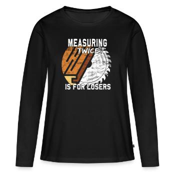 Flooring carpet installers - Women's Premium Organic Long Sleeve Shirt - black - Front - Julia (174cm)