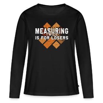 Flooring carpet installers - Women's Premium Organic Long Sleeve Shirt - black - Front - Julia (174cm)