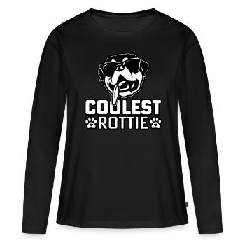 Pourrir le plus cool - T-shirt manches longues Premium bio Femme - noir - Devant - Julia (174cm)