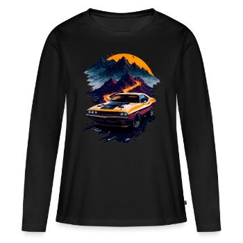 Klassischer Sportwagen - Frauen Premium Bio Langarmshirt - Schwarz - Vorne - Julia (174cm)
