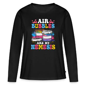 Cool Artist Art Acrylic Painting Casting Color - T-shirt manches longues Premium bio Femme - noir - Devant - Julia (174cm)