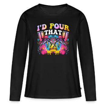 Artiste cool Art Acrylique Peintre Casting Couleur - T-shirt manches longues Premium bio Femme - noir - Devant - Julia (174cm)