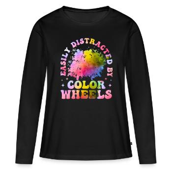 Artiste cool Art Acrylique Peintre Casting Couleur - T-shirt manches longues Premium bio Femme - noir - Devant - Julia (174cm)