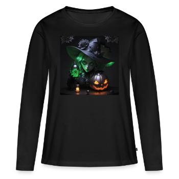 Gothique - T-shirt manches longues Premium bio Femme - noir - Devant - Julia (174cm)